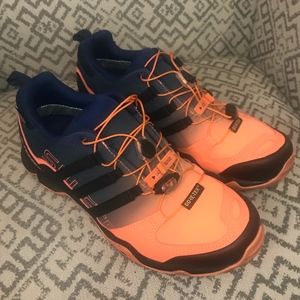 ADIDAS GORETEX ORANGE AND BLUE SHOES